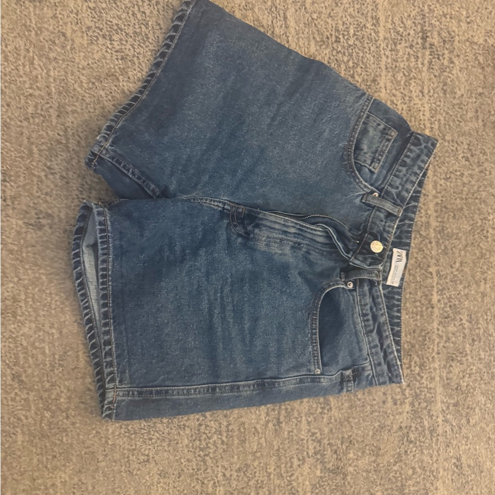Zara Classic Blue Denim Shorts